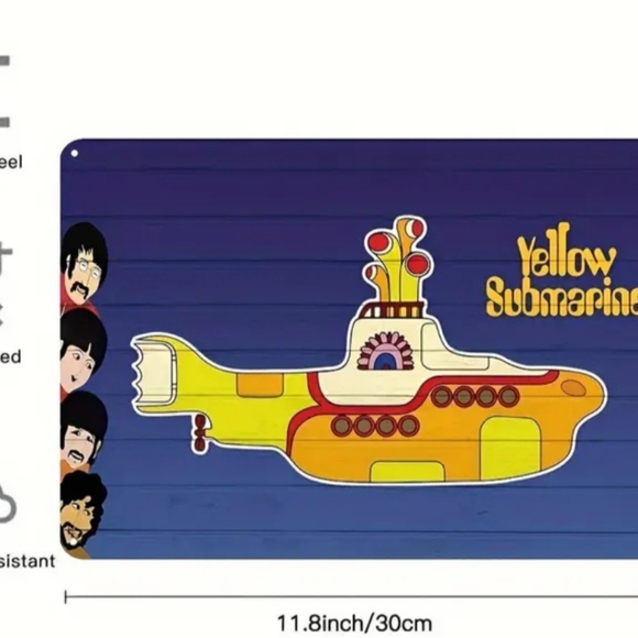 Yellow Submarine Decorative Sign - Picture 4 of 5